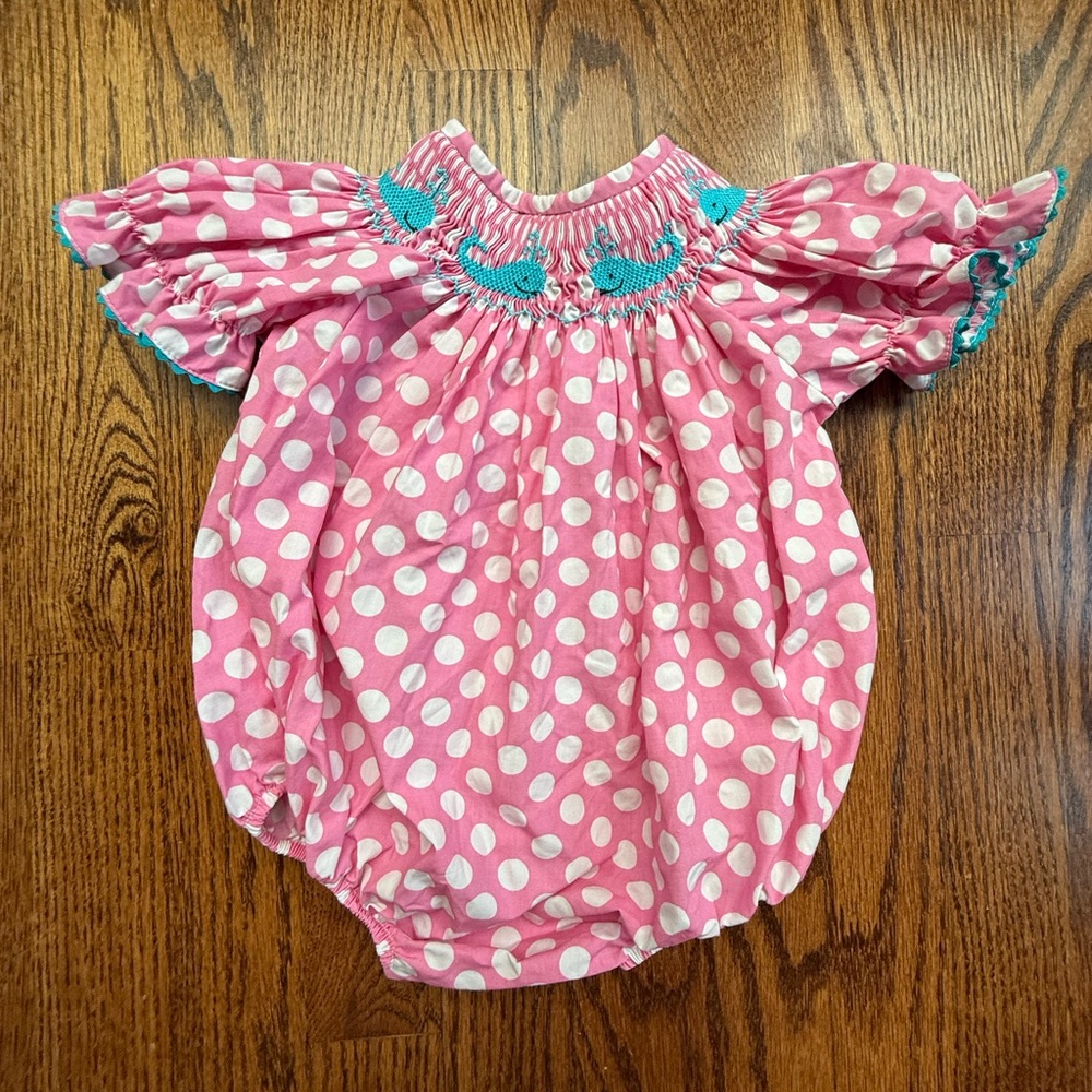 Lolly Wolly Doodle Whale Bubble Romper 3 Months